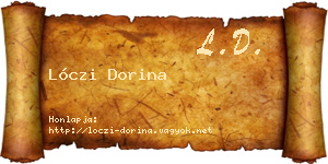 Lóczi Dorina névjegykártya