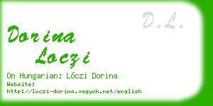 dorina loczi business card